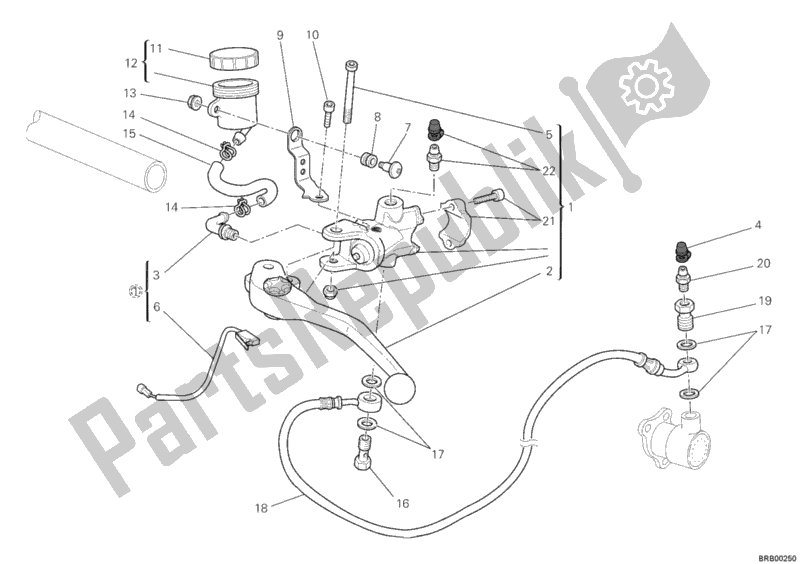 Toutes les pièces pour le Maître-cylindre D'embrayage du Ducati Hypermotard 1100 EVO SP USA 2011